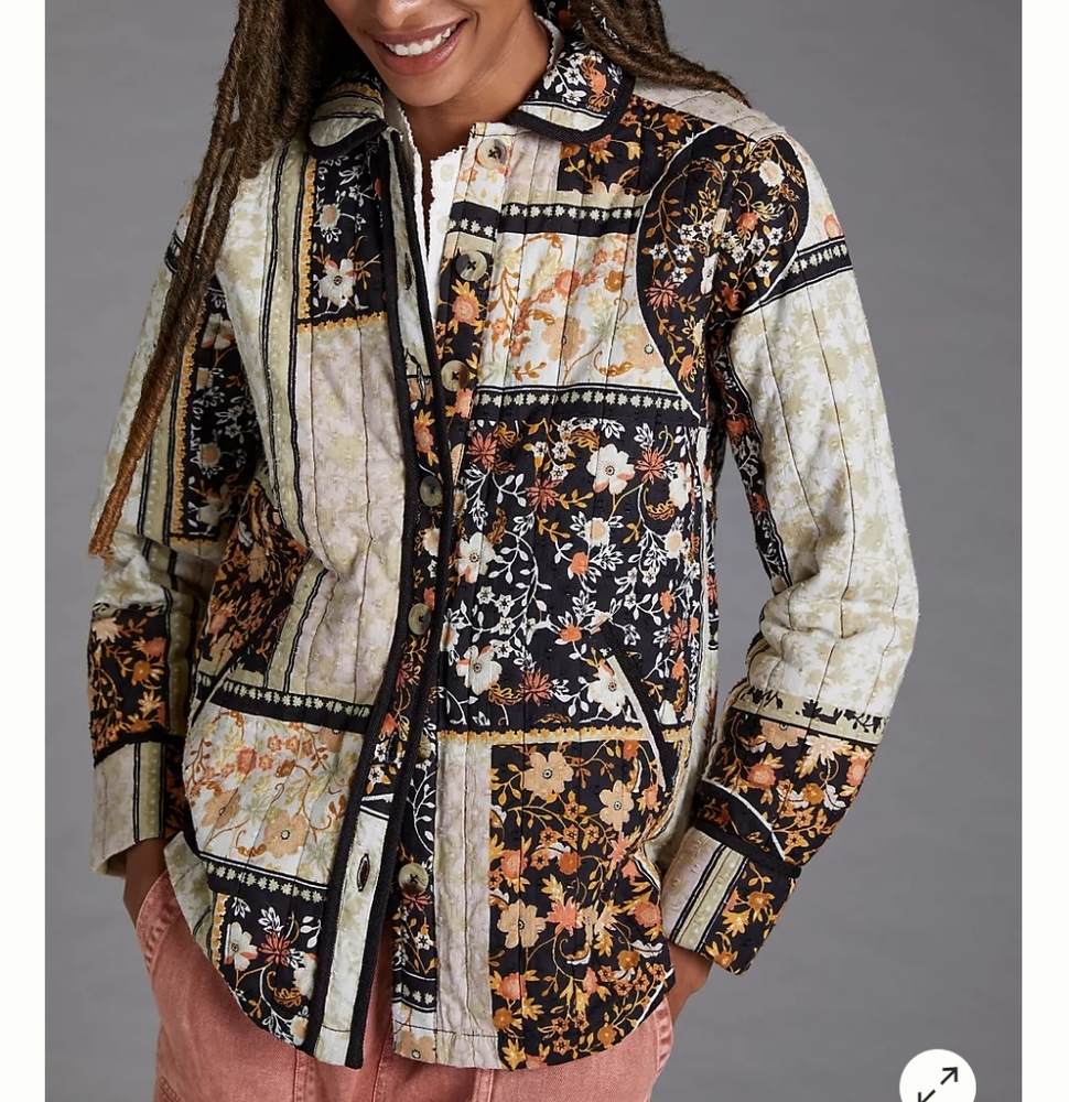 0831 NWT Anthropologie quilted patchwork Jacket